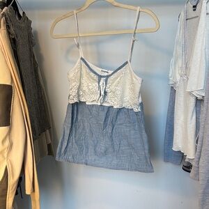 Elegant Lace Trimmed Cami Top